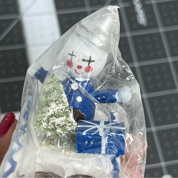 Vintage Christmas ornaments set of 15 blue white made in Taiwan nwt snowmen - Picture 6 of 13
